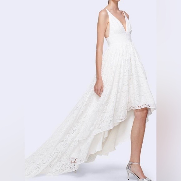 NWT Fame and Partners Belladonna White Lace Wedding Gown Dress US 8 - Picture 1 of 8